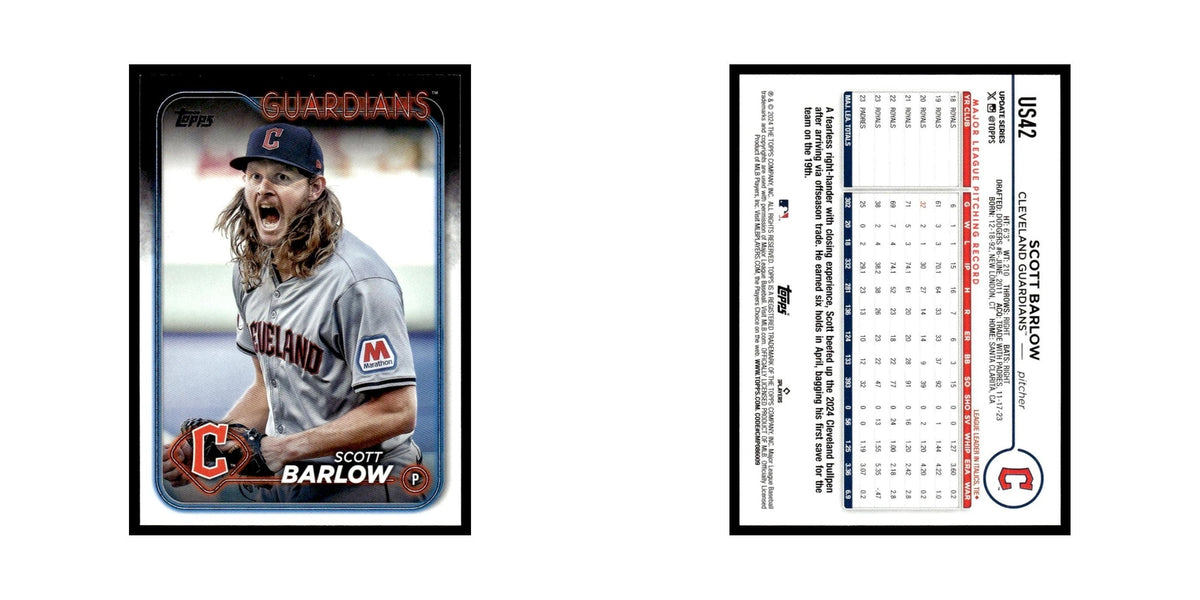 Scott Barlow 2024 Topps Update #US42 Cleveland Guardians Baseball Card NM