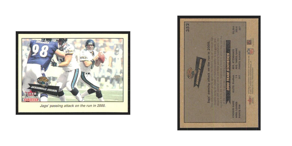 Jacksonville Jaguars 2001 Fleer Tradition Glossy #352 Jacksonville Jaguars NM