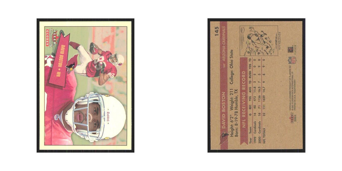 David Boston 2001 Fleer Tradition Glossy #145 Arizona Cardinals Football Card NM