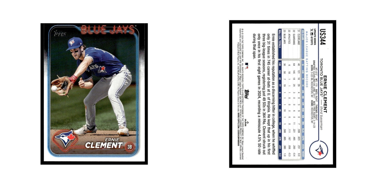 Ernie Clement 2024 Topps Update #US344 Toronto Blue Jays Baseball Card NM