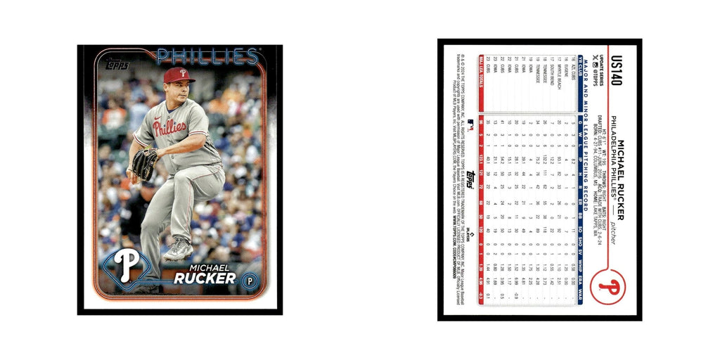 Michael Rucker 2024 Topps Update #US140 Philadelphia Phillies Baseball Card NM