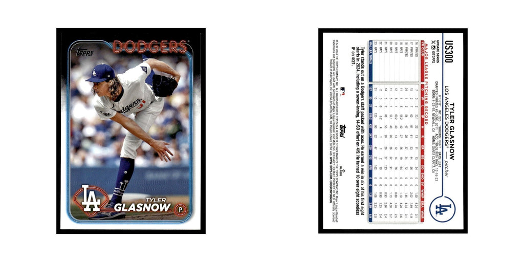 Tyler Glasnow 2024 Topps Update #US300 Los Angeles Dodgers Baseball Card NM