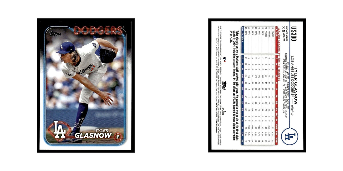 Tyler Glasnow 2024 Topps Update #US300 Los Angeles Dodgers Baseball Card NM