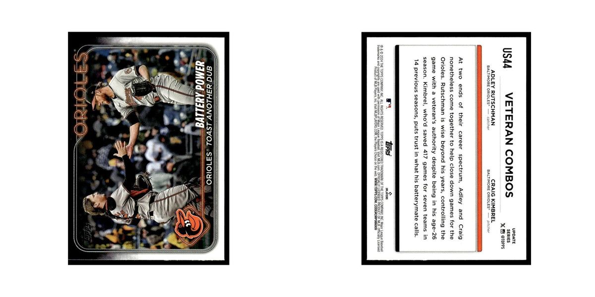 Adley Rutschman   Craig Kimbrel 2024 Topps Update #US44 Baltimore Orioles NM