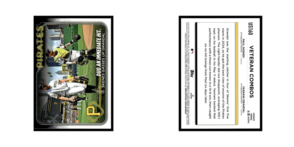 Yasmani Grandal   Paul Skenes 2024 Topps Update #US160 Pittsburgh Pirates NM
