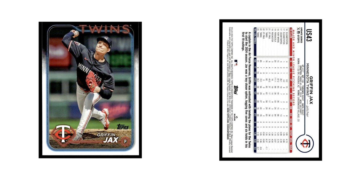 Griffin Jax 2024 Topps Update #US43 Minnesota Twins Baseball Card NM
