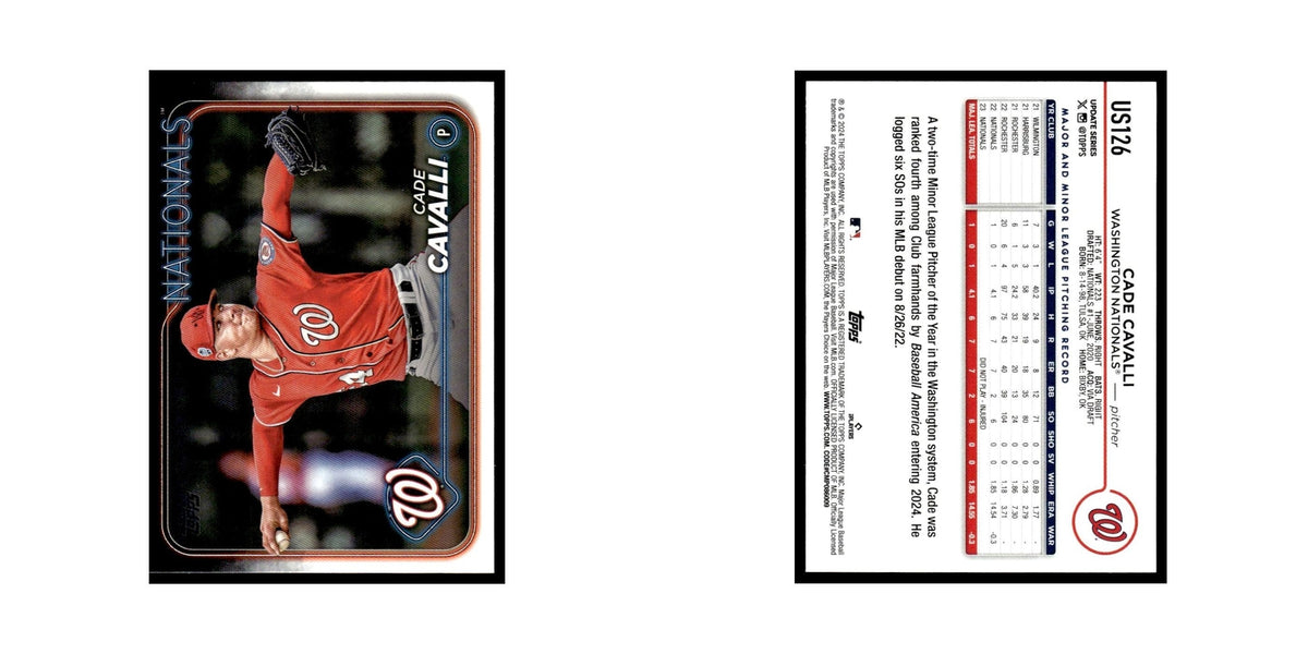 Cade Cavalli 2024 Topps Update #US126 Washington Nationals Baseball Card NM