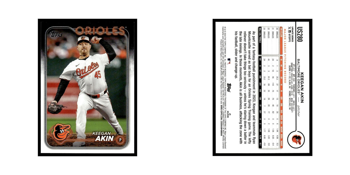 Keegan Akin 2024 Topps Update #US280 Baltimore Orioles Baseball Card NM