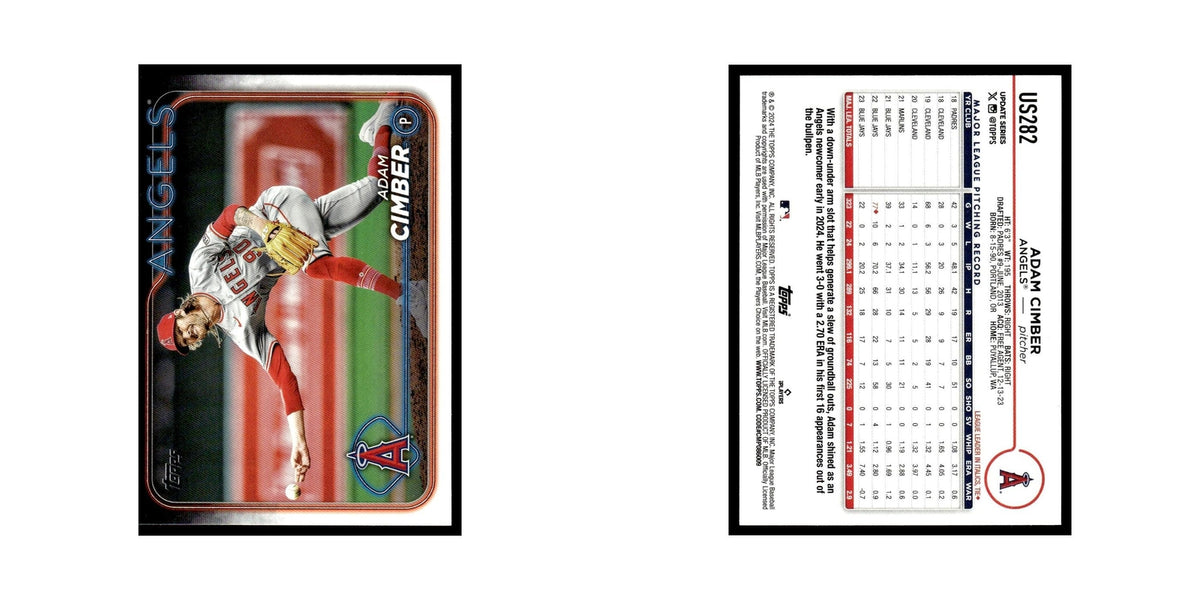 Adam Cimber 2024 Topps Update #US282 Los Angeles Angels Baseball Card NM
