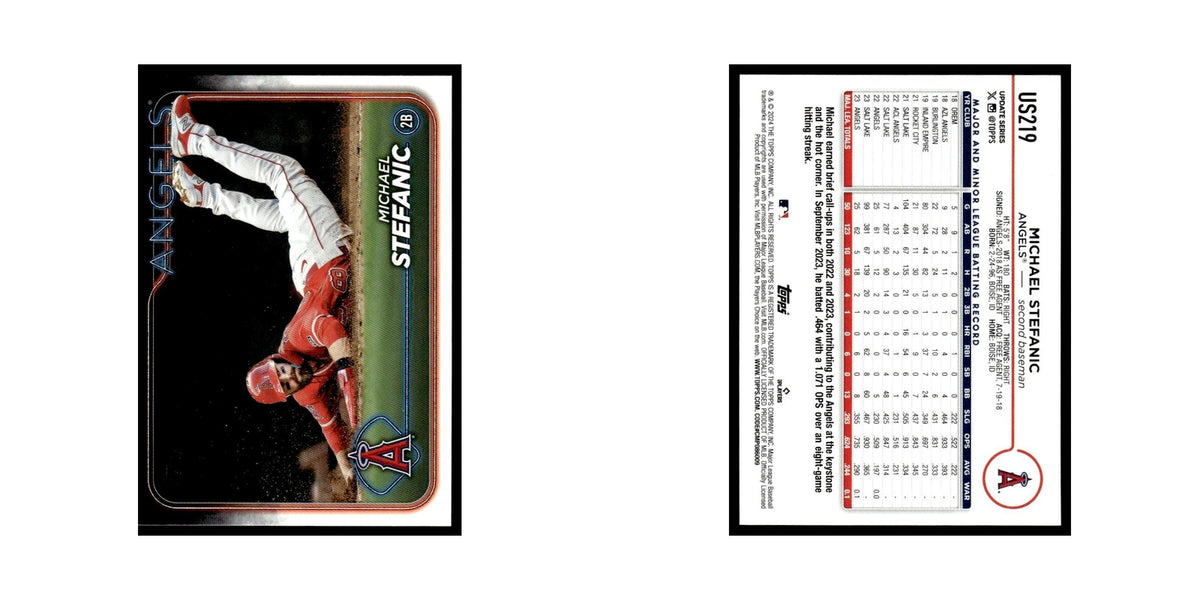 Michael Stefanic 2024 Topps Update #US219 Los Angeles Angels Baseball Card NM