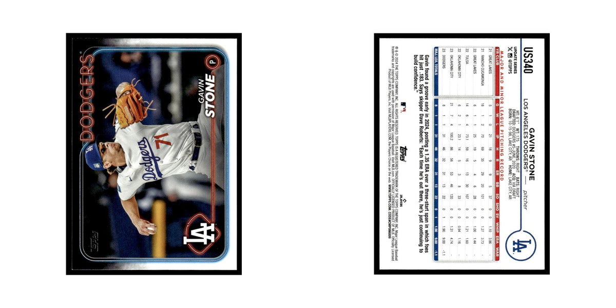 Gavin Stone 2024 Topps Update #US340 Los Angeles Dodgers Baseball Card NM