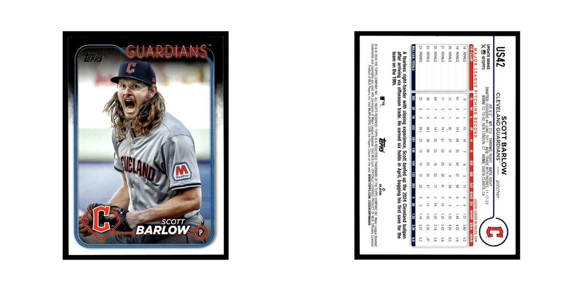 Scott Barlow 2024 Topps Update #US42 Cleveland Guardians Baseball Card NM