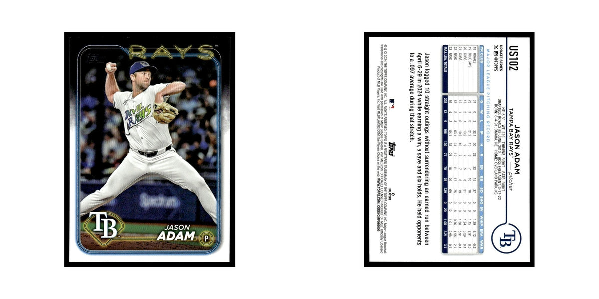 Jason Adam 2024 Topps Update #US102 Tampa Bay Rays Baseball Card NM