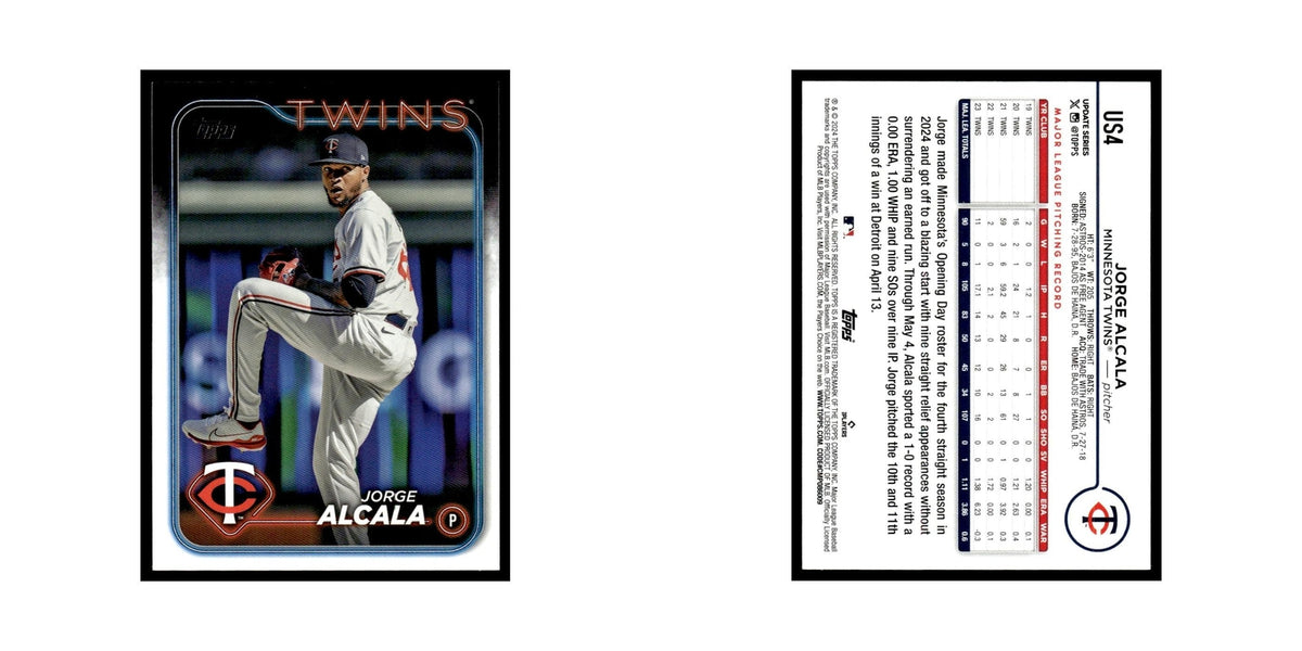 Jorge Alcala 2024 Topps Update #US4 Minnesota Twins Baseball Card NM