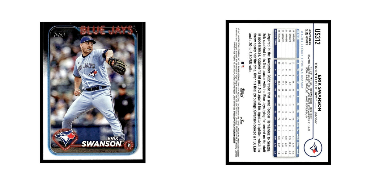 Erik Swanson 2024 Topps Update #US312 Toronto Blue Jays Baseball Card NM