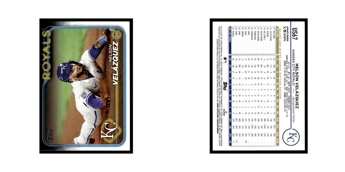 Nelson Velazquez 2024 Topps Update #US67 Kansas City Royals Baseball Card NM