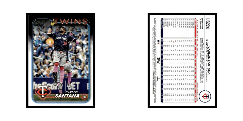 Carlos Santana 2024 Topps Update #US224 Minnesota Twins Baseball Card NM