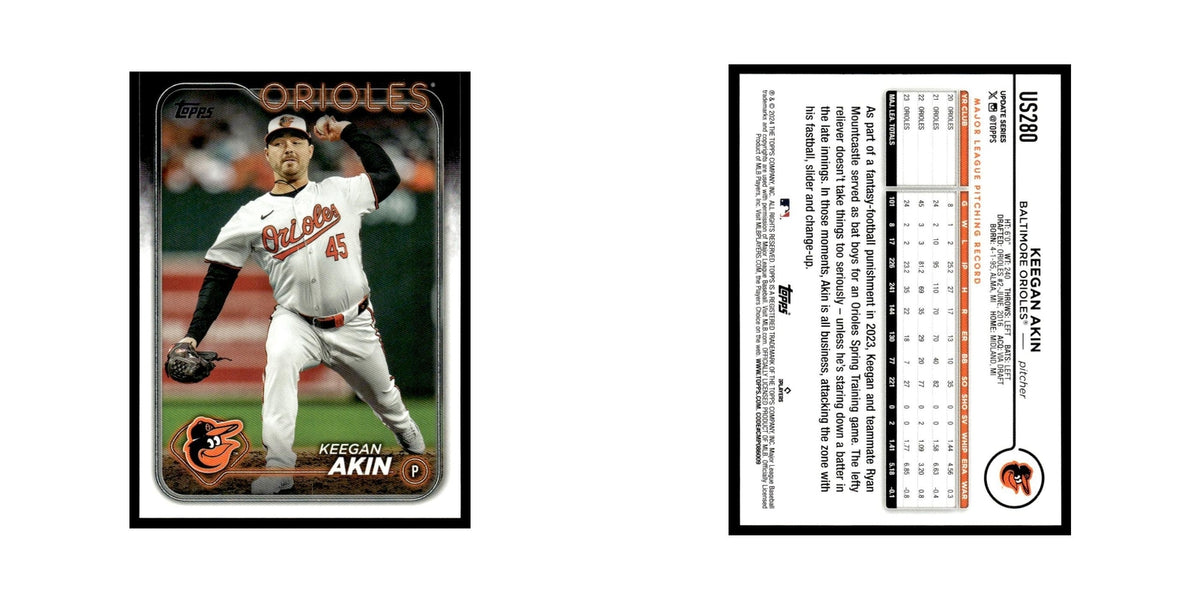 Keegan Akin 2024 Topps Update #US280 Baltimore Orioles Baseball Card NM