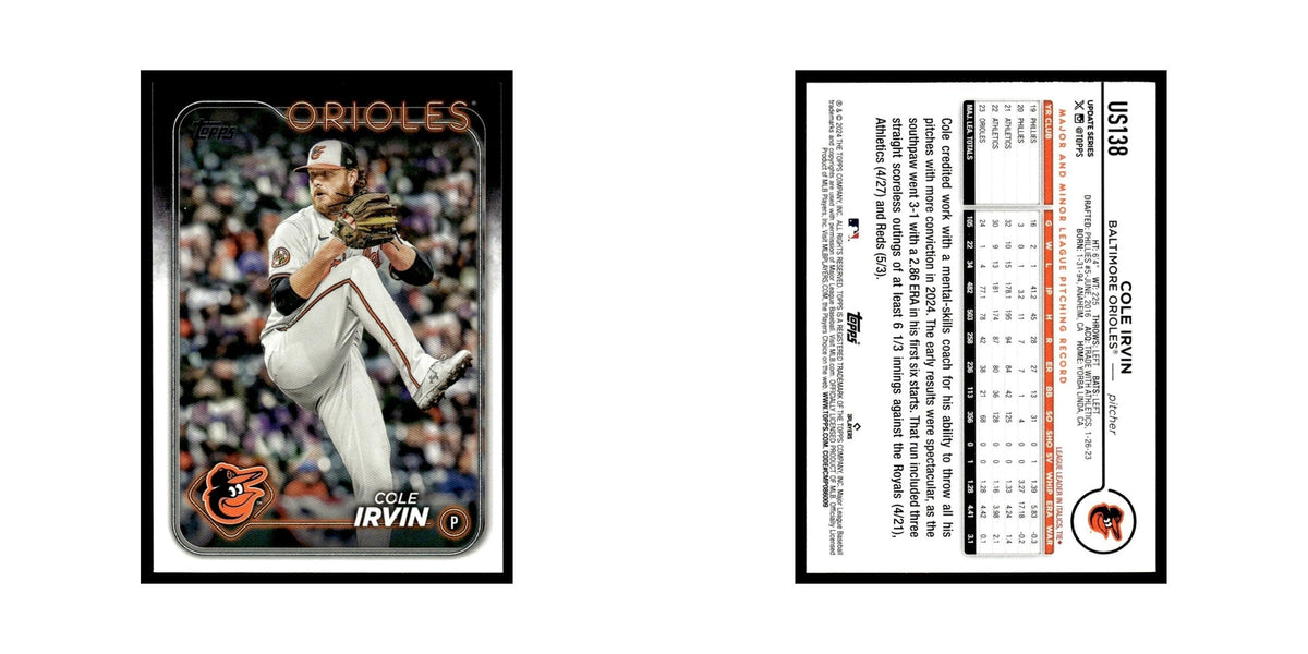 Cole Irvin 2024 Topps Update #US138 Baltimore Orioles Baseball Card NM