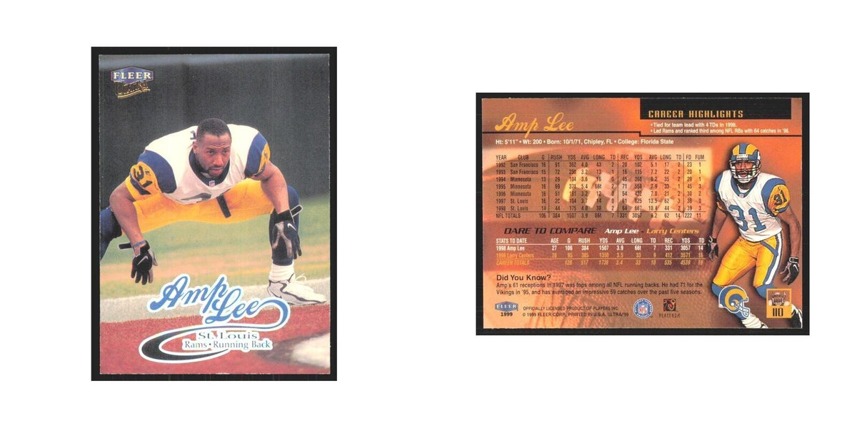 Amp Lee 1999 Fleer Ultra #110 St Louis Rams Football Card NM