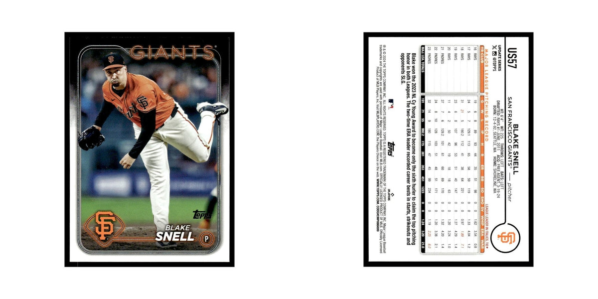 Blake Snell 2024 Topps Update #US57 San Francisco Giants Baseball Card NM