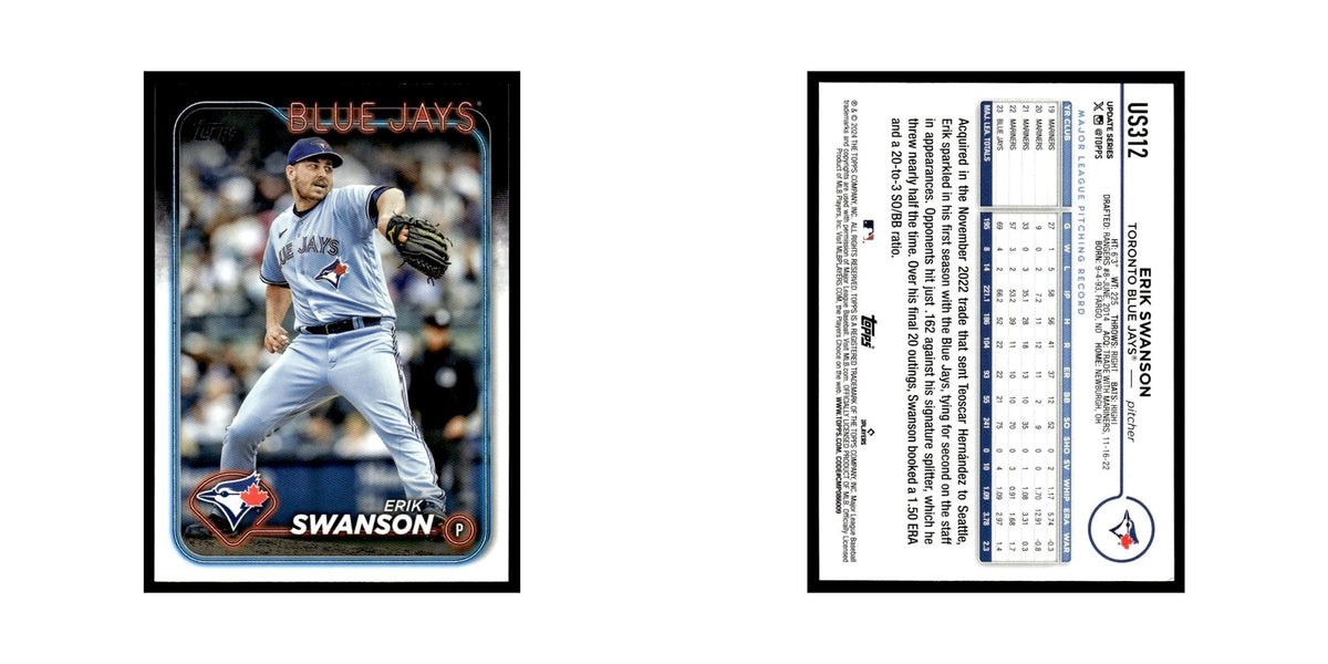 Erik Swanson 2024 Topps Update #US312 Toronto Blue Jays Baseball Card NM