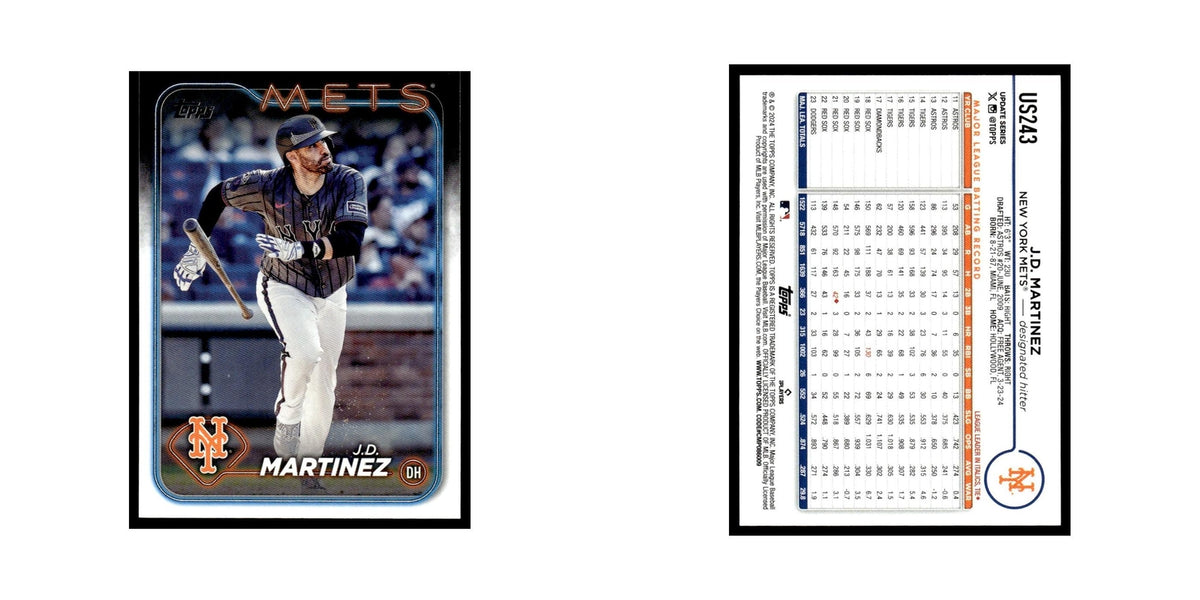 J.D. Martinez 2024 Topps Update #US243 New York Mets Baseball Card NM