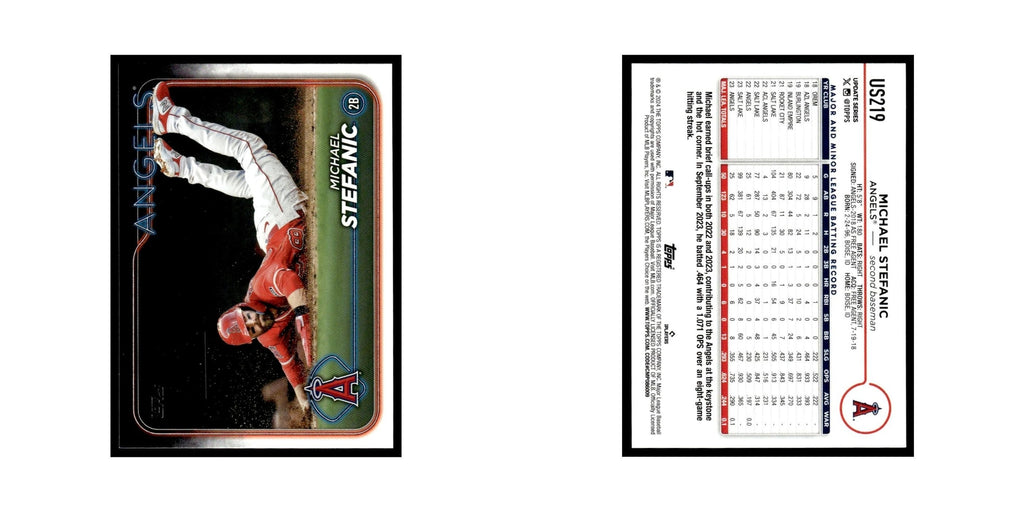 Michael Stefanic 2024 Topps Update #US219 Los Angeles Angels Baseball Card NM