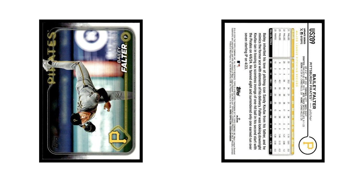 Bailey Falter 2024 Topps Update #US209 Pittsburgh Pirates Baseball Card NM