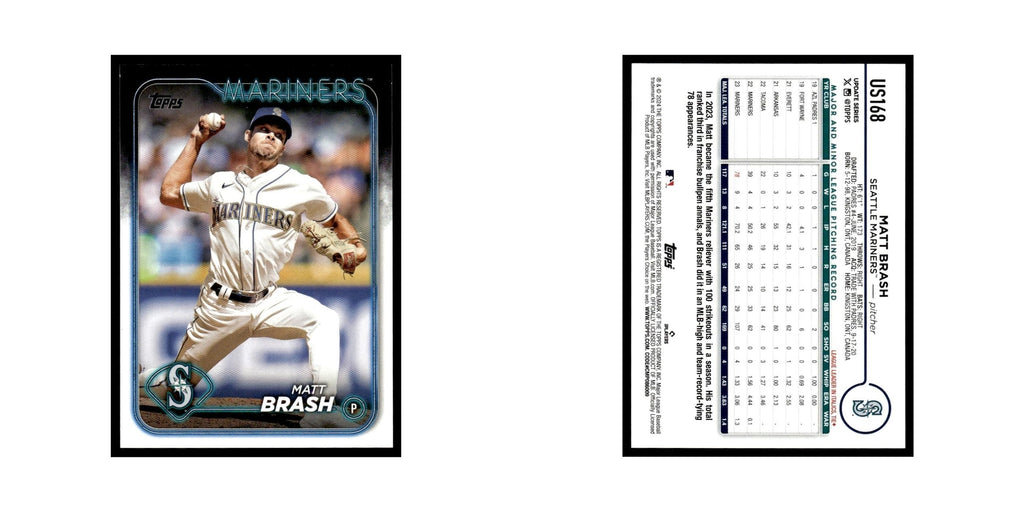 Matt Brash 2024 Topps Update #US168 Seattle Mariners Baseball Card NM