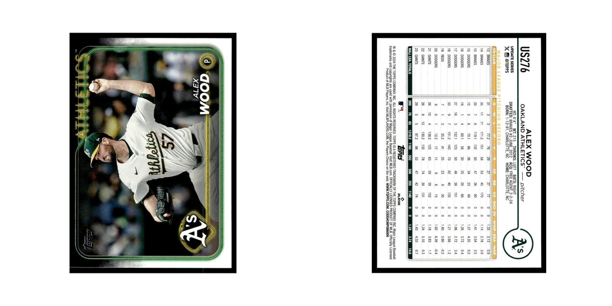 Alex Wood 2024 Topps Update #US276 Oakland Athletics Baseball Card NM