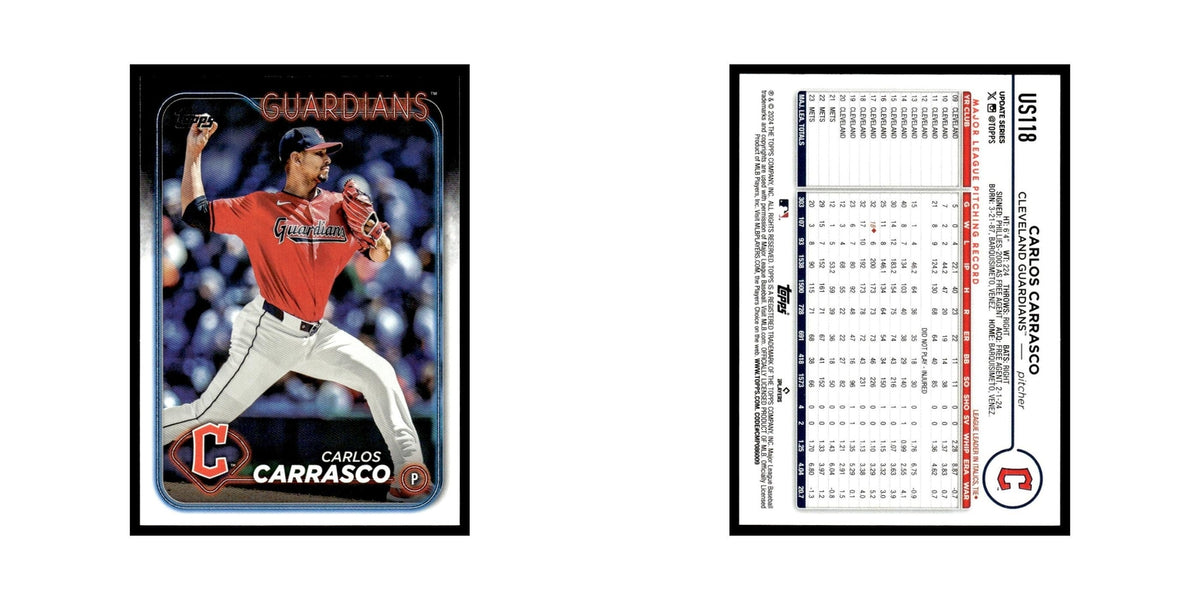 Carlos Carrasco 2024 Topps Update #US118 Cleveland Guardians Baseball Card NM