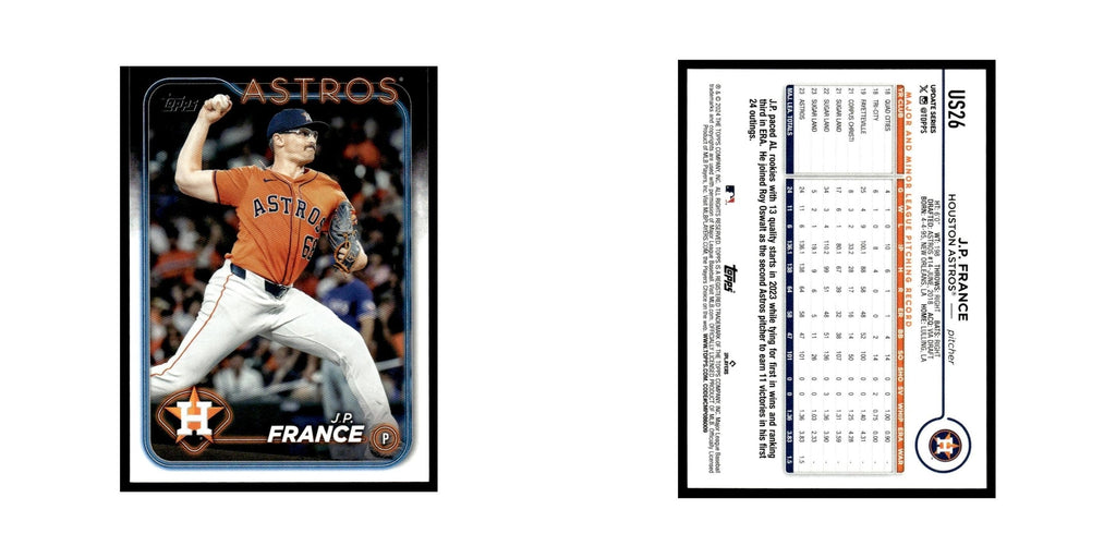 J.P. France 2024 Topps Update #US26 Houston Astros Baseball Card NM