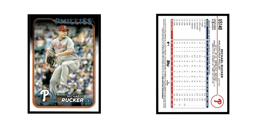 Michael Rucker 2024 Topps Update #US140 Philadelphia Phillies Baseball Card NM