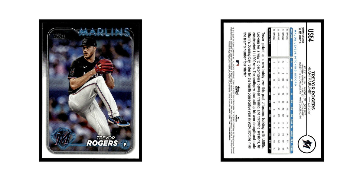 Trevor Rogers 2024 Topps Update #US54 Miami Marlins Baseball Card NM