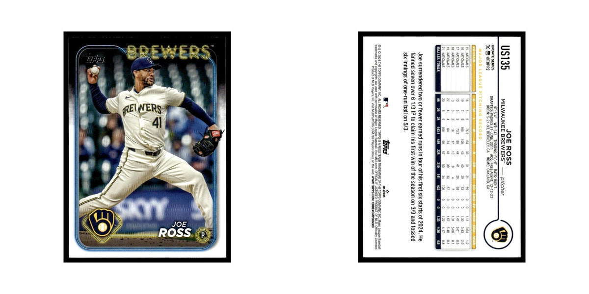 Joe Ross 2024 Topps Update #US135 Milwaukee Brewers Baseball Card NM