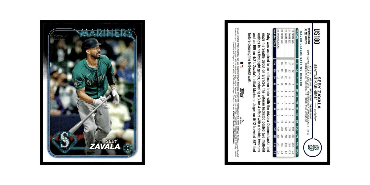 Seby Zavala 2024 Topps Update #US180 Seattle Mariners Baseball Card NM