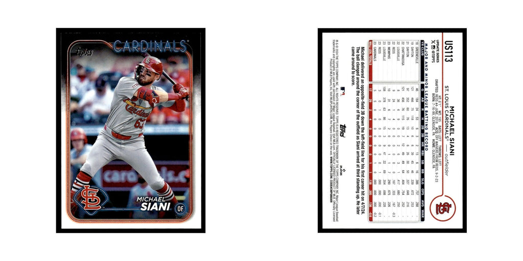 Michael Siani 2024 Topps Update #US113 St. Louis Cardinals Baseball Card NM