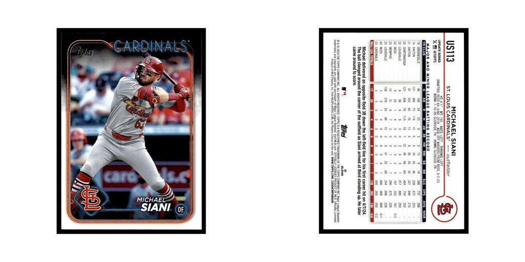 Michael Siani 2024 Topps Update #US113 St. Louis Cardinals Baseball Card NM