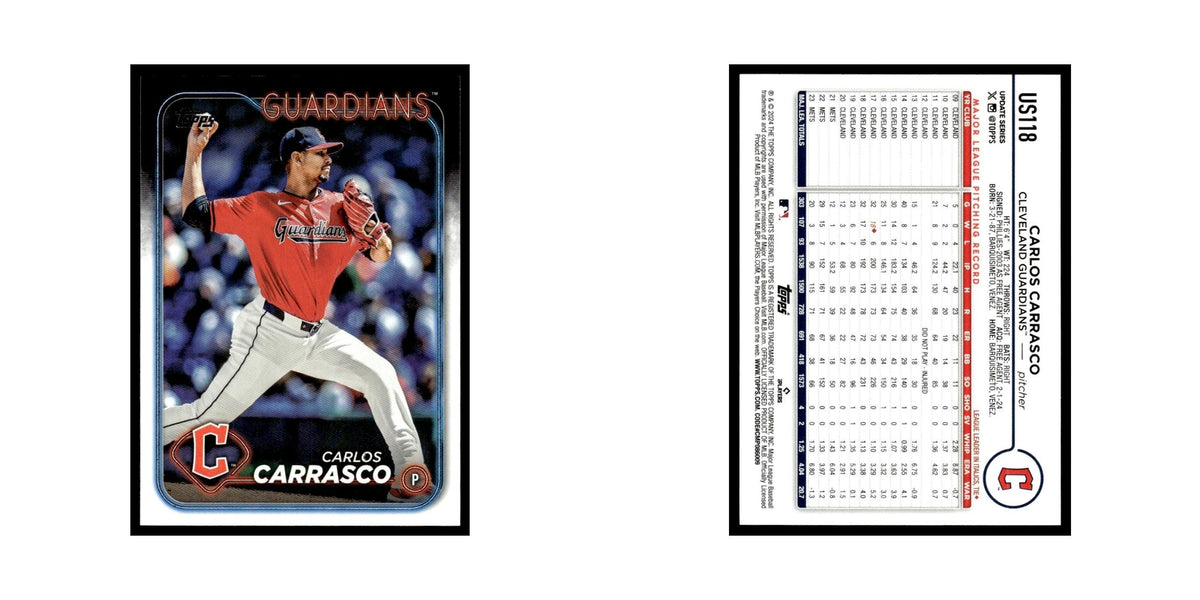 Carlos Carrasco 2024 Topps Update #US118 Cleveland Guardians Baseball Card NM