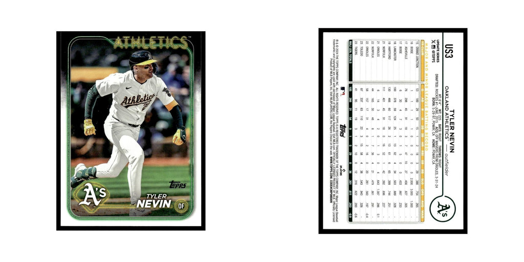 Tyler Nevin 2024 Topps Update #US3 Oakland Athletics Baseball Card NM