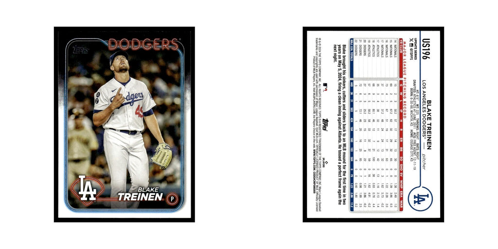 Blake Treinen 2024 Topps Update #US196 Los Angeles Dodgers Baseball Card NM