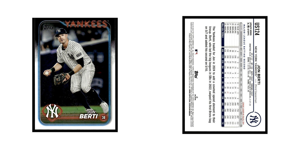Jon Berti 2024 Topps Update #US124 New York Yankees Baseball Card NM
