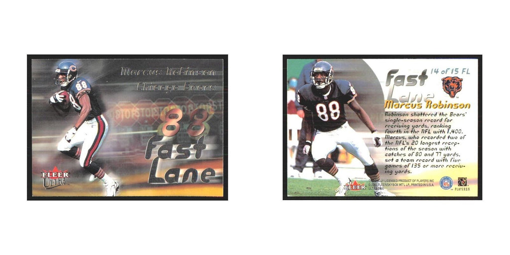 Marcus Robinson 2000 Fleer Ultra #14 Chicago Bears Football Card NM