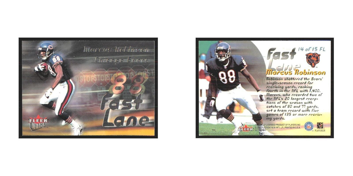 Marcus Robinson 2000 Fleer Ultra #14 Chicago Bears Football Card NM