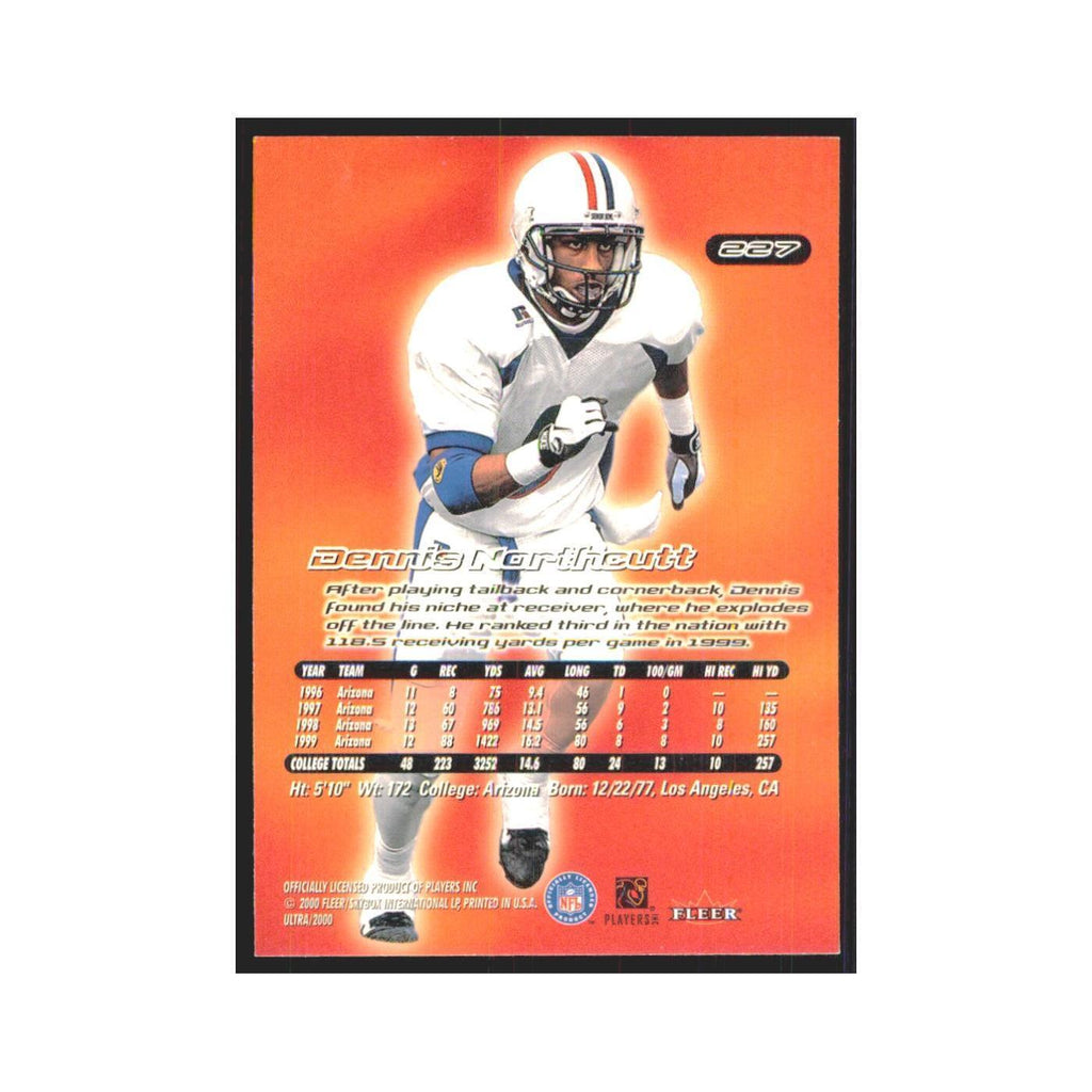 Dennis Northcutt Rookie 2000 Fleer Ultra #287 Cleveland Browns Football Card NM