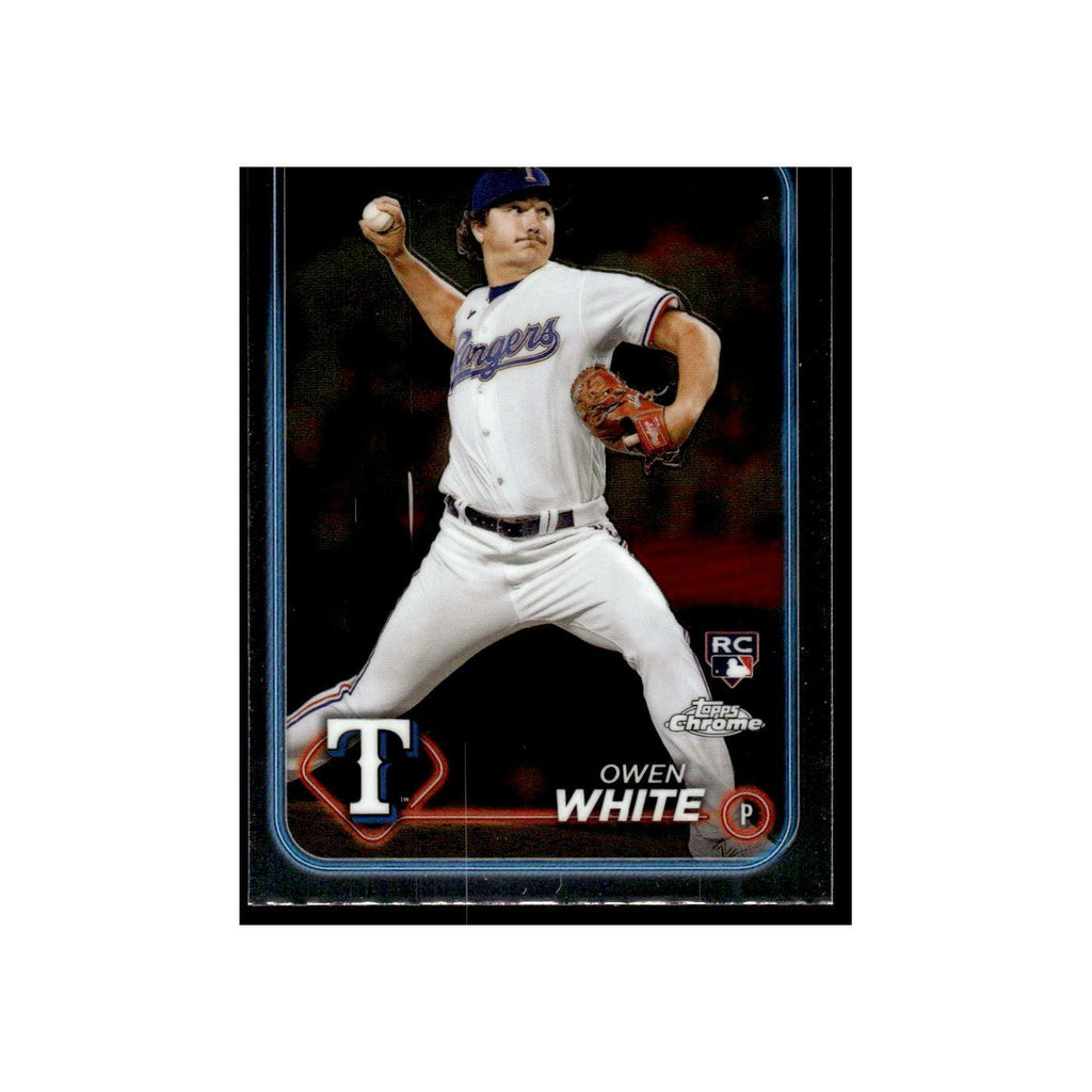 Owen White Rookie 2024 Topps Chrome #211 Texas Rangers Baseball Card NM