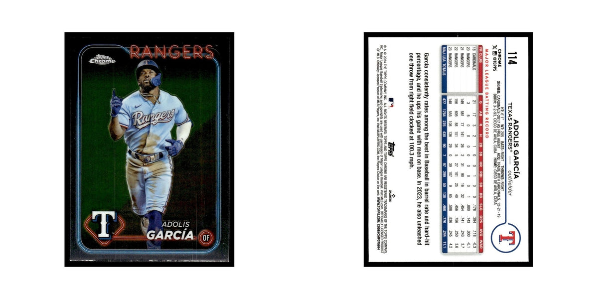 Adolis García 2024 Topps Chrome #114 Texas Rangers Baseball Card NM