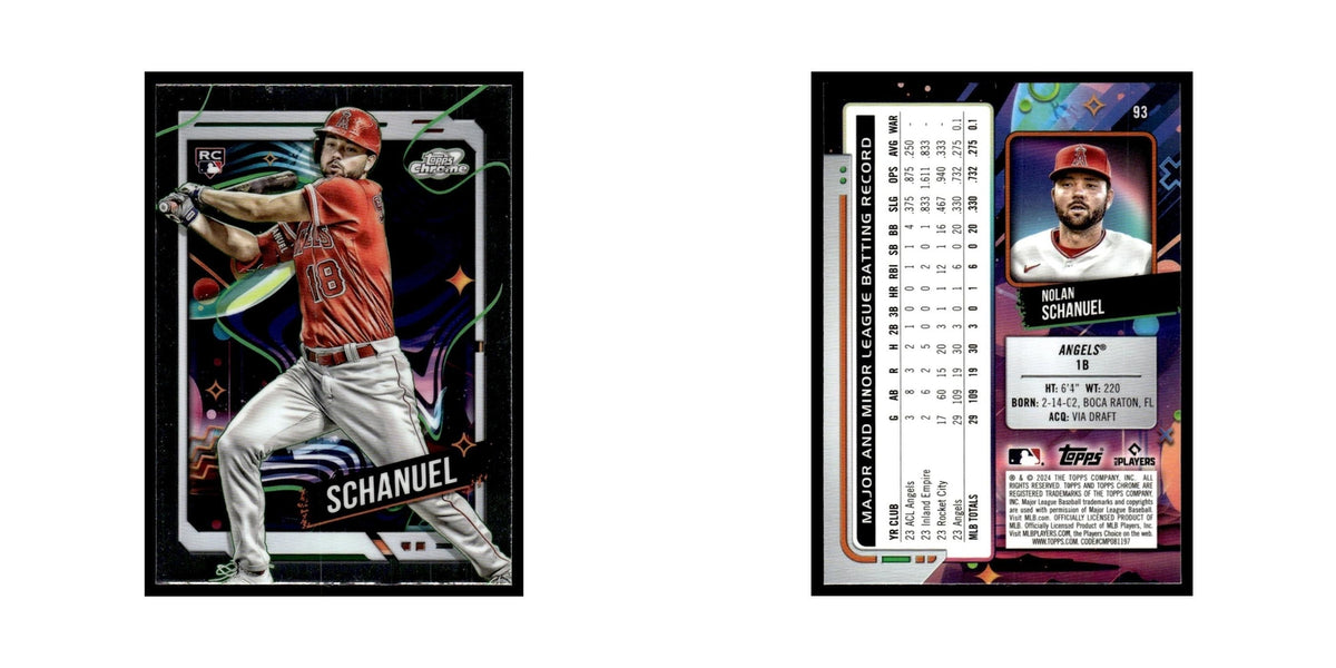 Nolan Schanuel Rookie 2024 Topps Chrome Cosmic #93 Los Angeles Angels NM