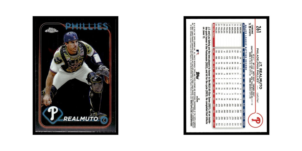 J.T. Realmuto 2024 Topps Chrome #261 Philadelphia Phillies Baseball Card NM